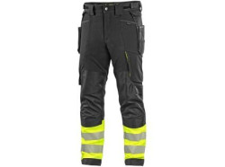 Nohavice CXS NAOS HV, p�nske, �ierno-�lt� Hi-Vis, reflexn� pruhy.