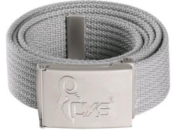Opasok CXS KARUK, siv�, 3,5 cm, textiln�, spona s logom CXS