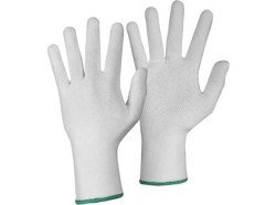 Rukavice CXS TEWI, textiln� s ter��kmi z PVC, biele