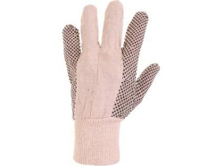 Rukavice GABO, textiln� s PVC ter��kmi, ve�kos� 10