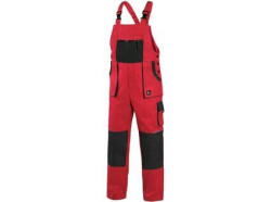 Nohavice s trakmi CXS LUXY ROBIN, p�nske, �erveno-�ierne