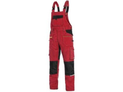 Nohavice s trakmi CXS STRETCH, p�nske, �erveno-�ierne